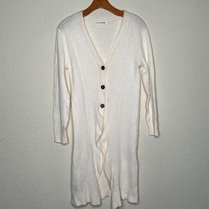 Jil Sander Long Wool Cardigan Long Button Up Sweater